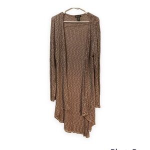 About A Girl Los Angeles‎ Cardigan Sweater Women’s Size Large Brown